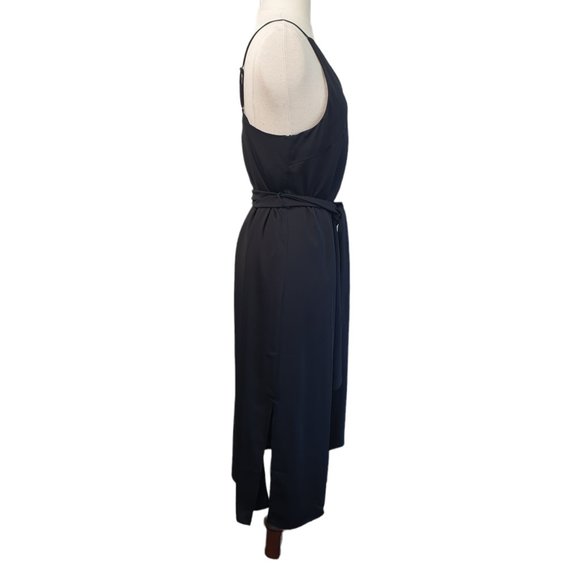 Sheike BNWT | Size 10 | Black Revenge Slip Dress Spaghetti Strap Side Slit Belt - Picture 5 of 10